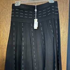 A-Line Black Knit Skirt
